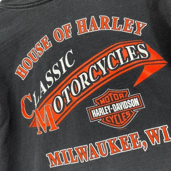 Vintage 2001 Harley Davidson T-Shirt Milwaukee WI Graphic Medium - Picture 6 of 8